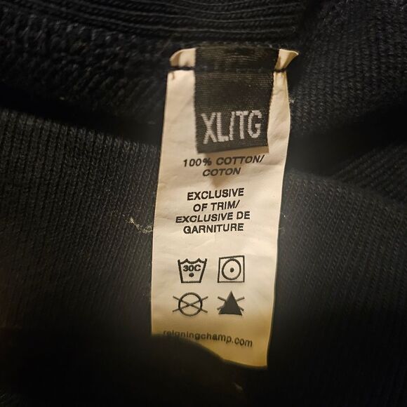 REIGNING CHAMP Midweight Terry Pullover Hoodie Navy - Size XL - Picture 7 of 7